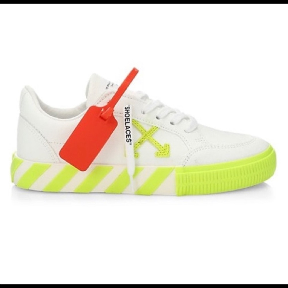 Off-White Canvas Arrow Low Vulcanized White Yellow
